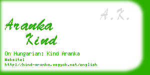 aranka kind business card